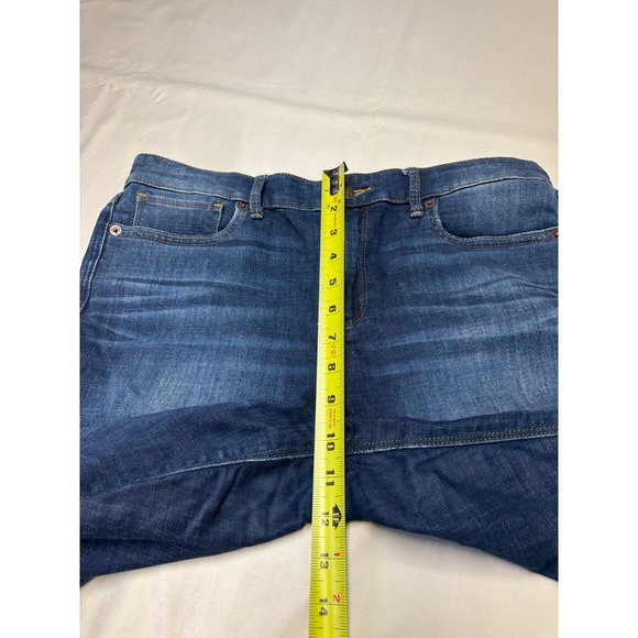 Lucky Brand Ava Crop Jeans Womens 10/30 L28 Dark Wash Skinny Raw Hem Stretch - Picture 13 of 16